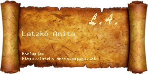 Latzkó Anita névjegykártya
