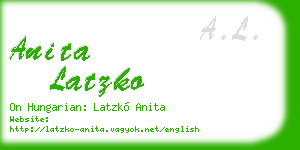 anita latzko business card